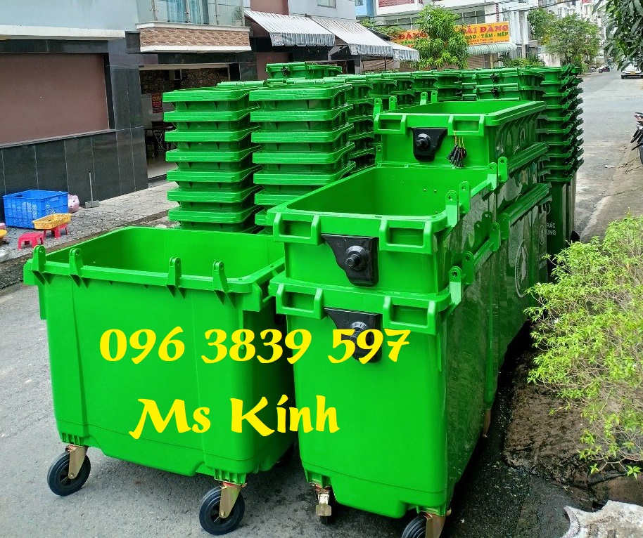 Bán thùng rác nhựa 120l, 240l, 660l, thùng rác công cộng - 0963839597