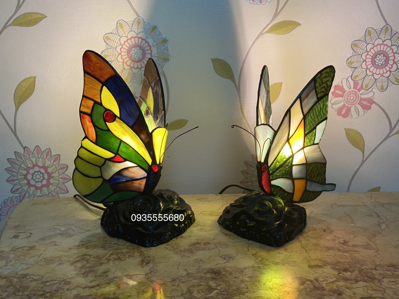 Giao lưu đôi đèn ngủ hình bướm