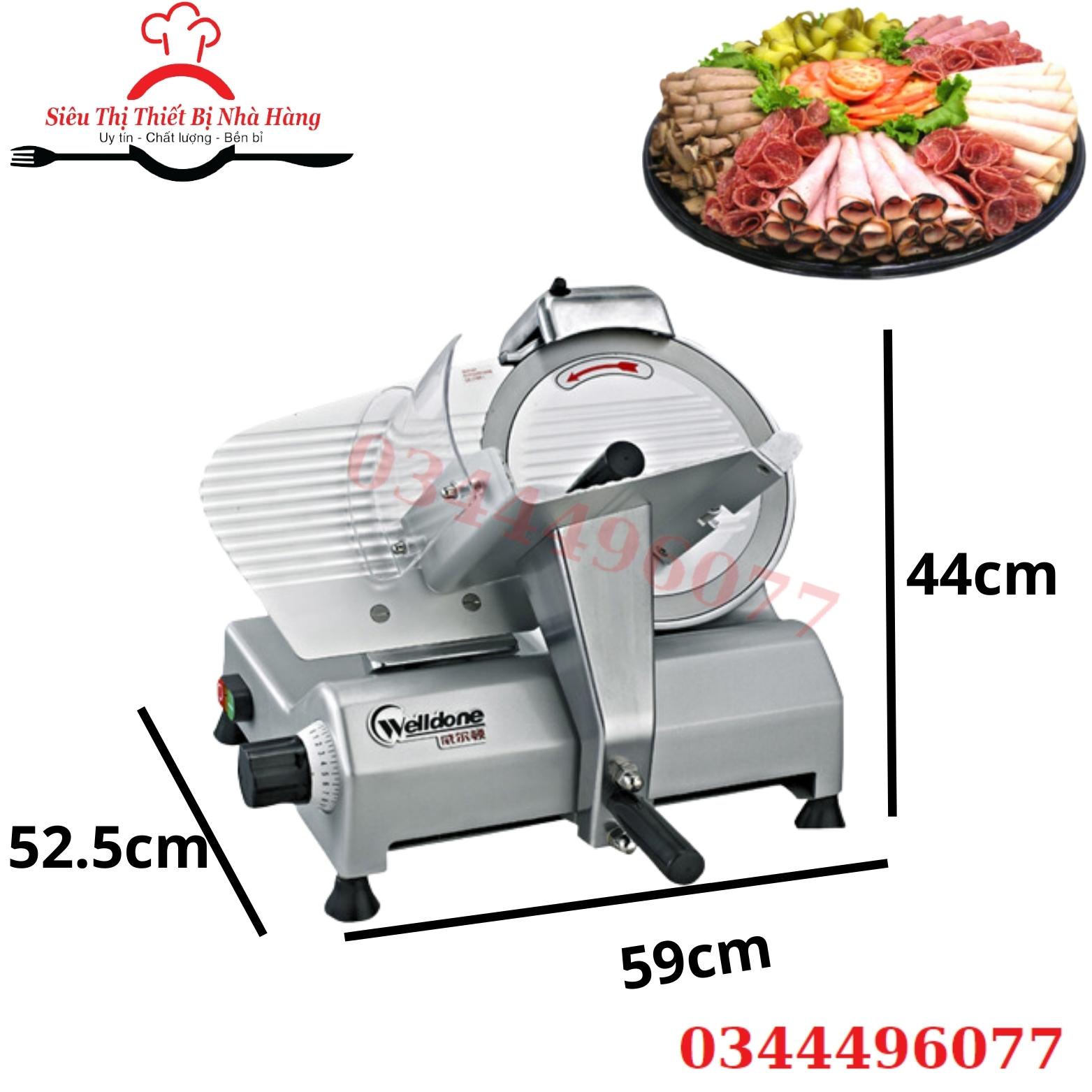 Máy cắt thịt thái chín giò chả thịt nguội , máy cắt thịt bán tự động