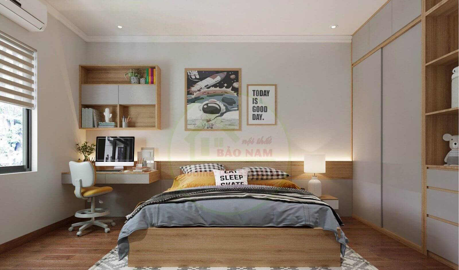 Với vật liệu gỗ công nghiệp chắc chắn và thẩm mỹ cao, giường ngủ gỗ công nghiệp luôn là sự lựa chọn đúng đắn cho phòng ngủ của bạn. Hình ảnh giường ngủ gỗ công nghiệp sẽ khiến bạn sẵn sàng thay đổi không gian phòng ngủ của mình.