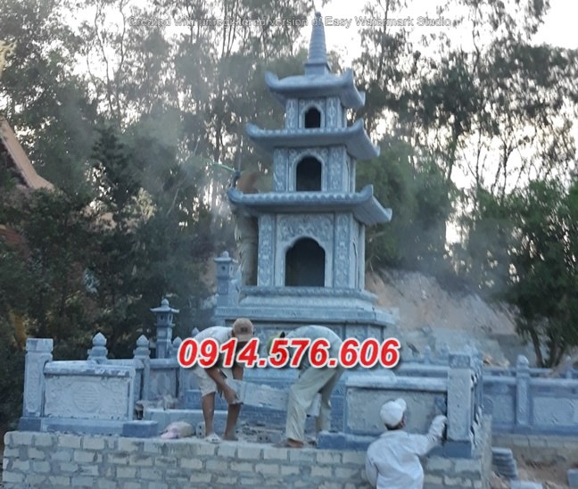 mẫu tháp mộ đá để thờ tro cốt đẹp bán ninh thuận bảo tháp sư