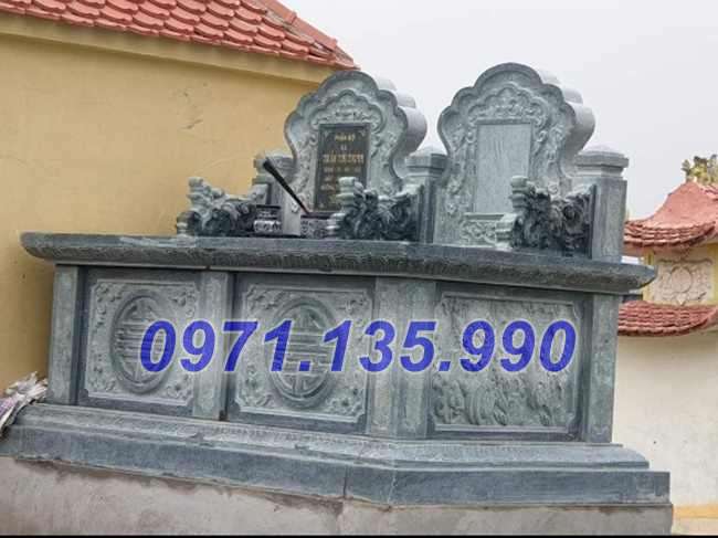 Mộ đá đôi - Mẫu mộ đôi bằng đá đơn giản đẹp bán tại Quảng Ninh