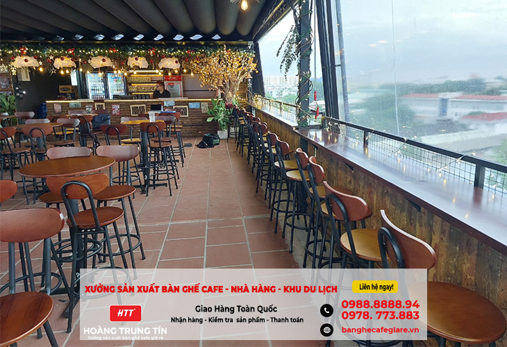 Bàn ghế bền đẹp cho quán cafe rooftop tại TPHCM