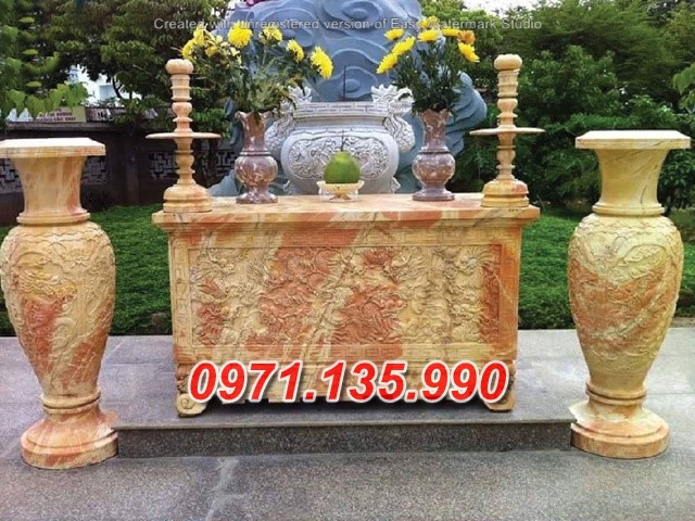Bàn lễ đá đẹp - Mẫu bàn lễ bằng đá đơn giản đẹp bán Lạng Sơn
