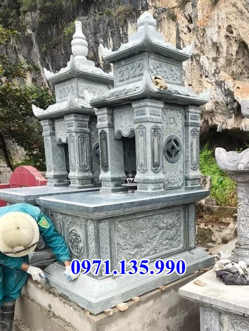 TP HCM Mẫu mộ đá song thân phu thê ông bà bố mẹ bằng đá đẹp bán