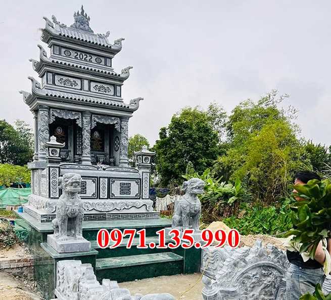 Mộ đá song thân - Mẫu mộ phu thê ông bà bố mẹ bằng đá bán Quảng Nam