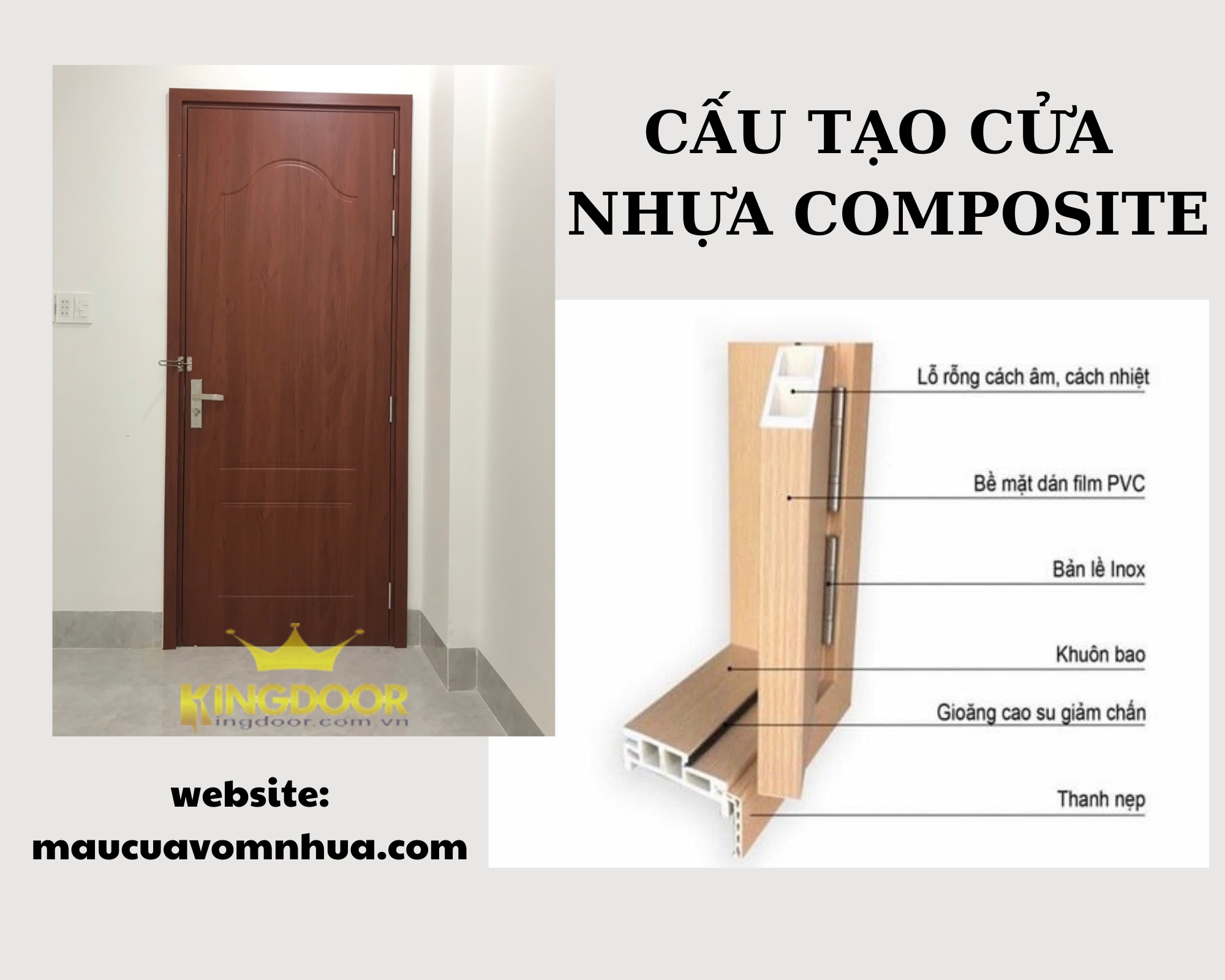 CẤU TẠO CỬA NHỰA COMPOSITE - CỬA NHỰA GIẢ GỖ