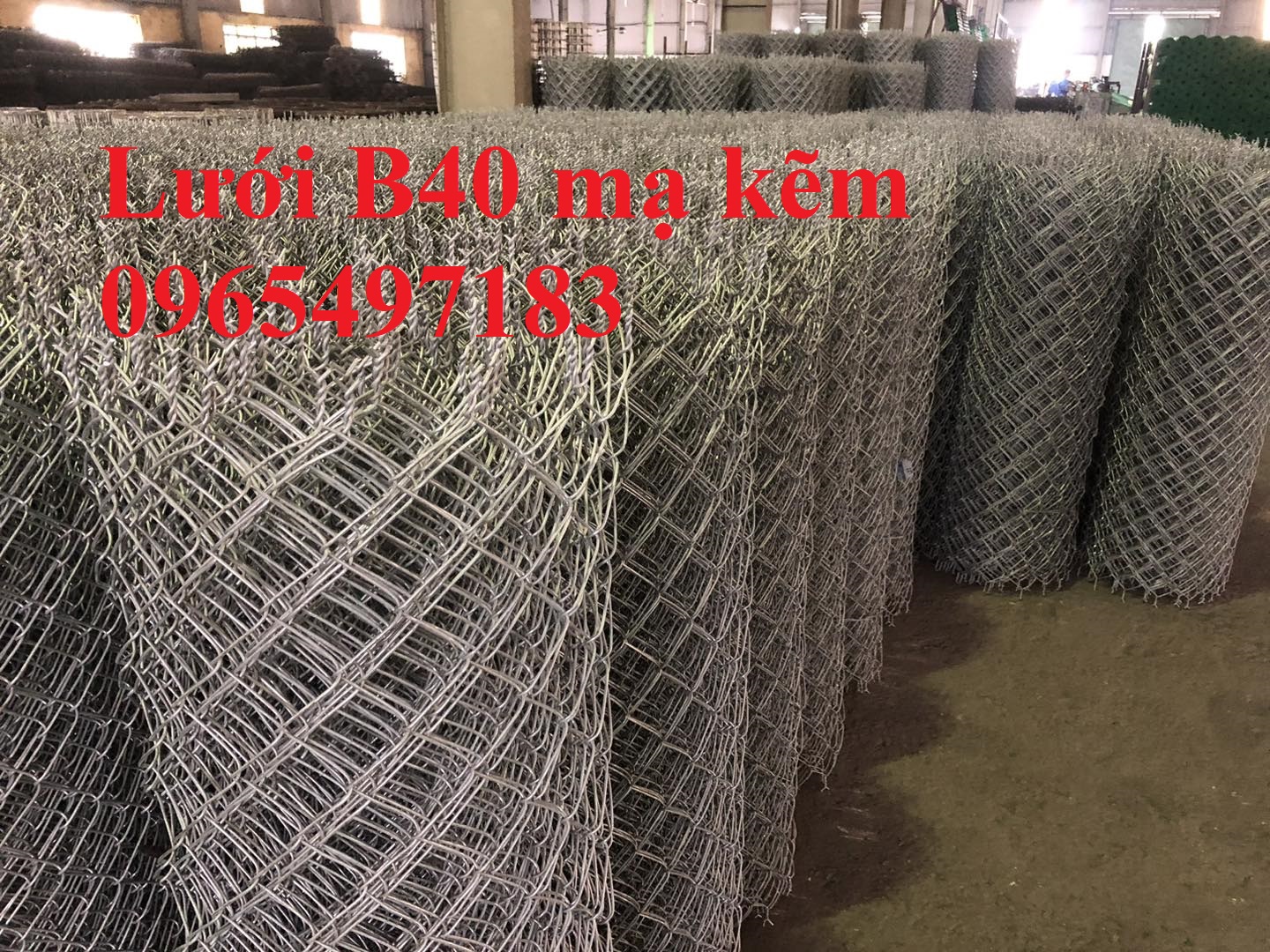 Lưới thép B40 mạ kẽm có sẵn khổ cao 1m- 2.4m