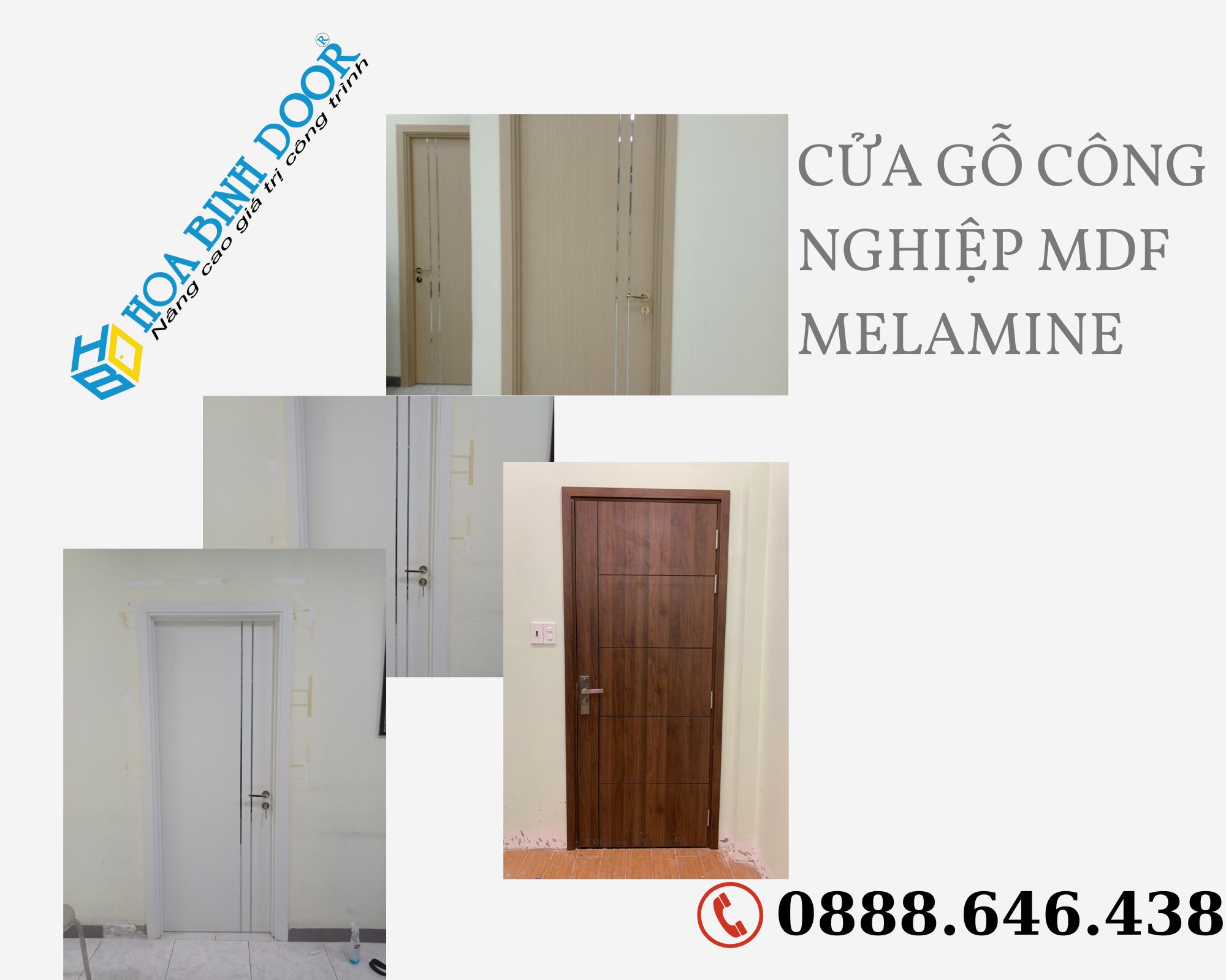cửa gỗ công nghiệp mdf melamine giá rẻ chất lượng tốt