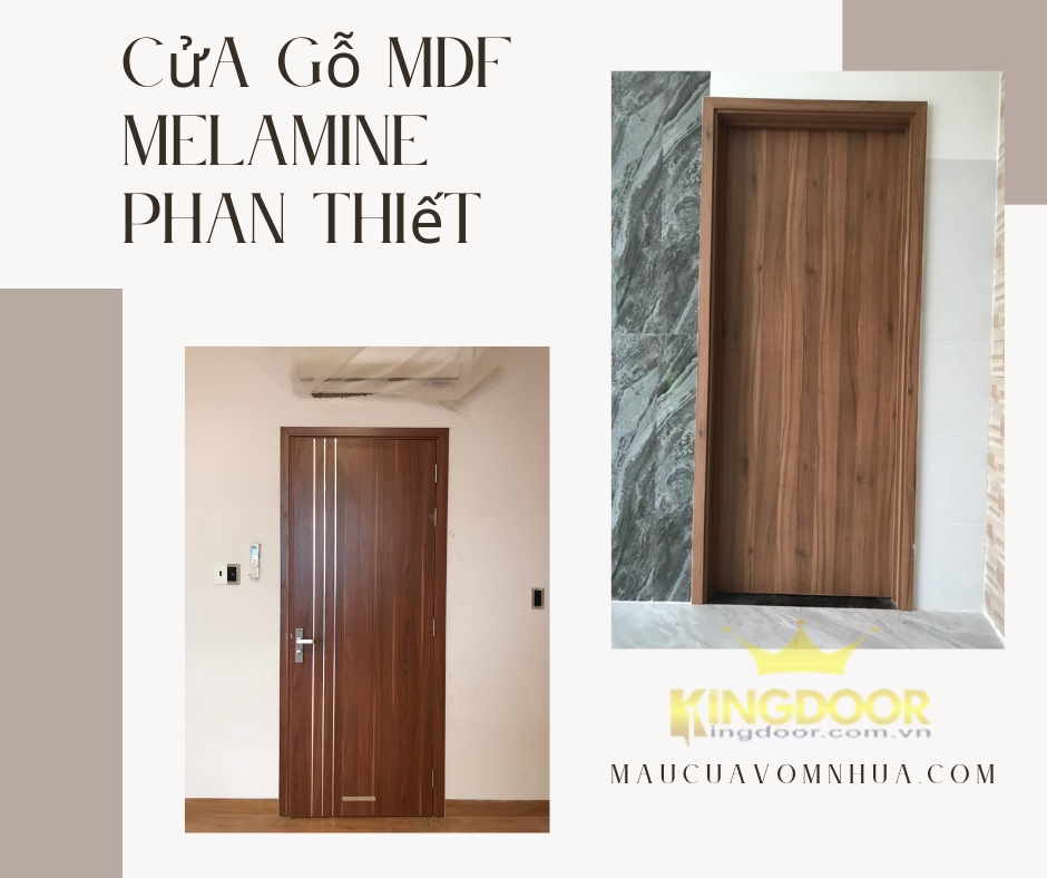 CỬA GỖ MDF MELAMINE TẠI PHAN THIẾT - CỬA PHÒNG NGỦ