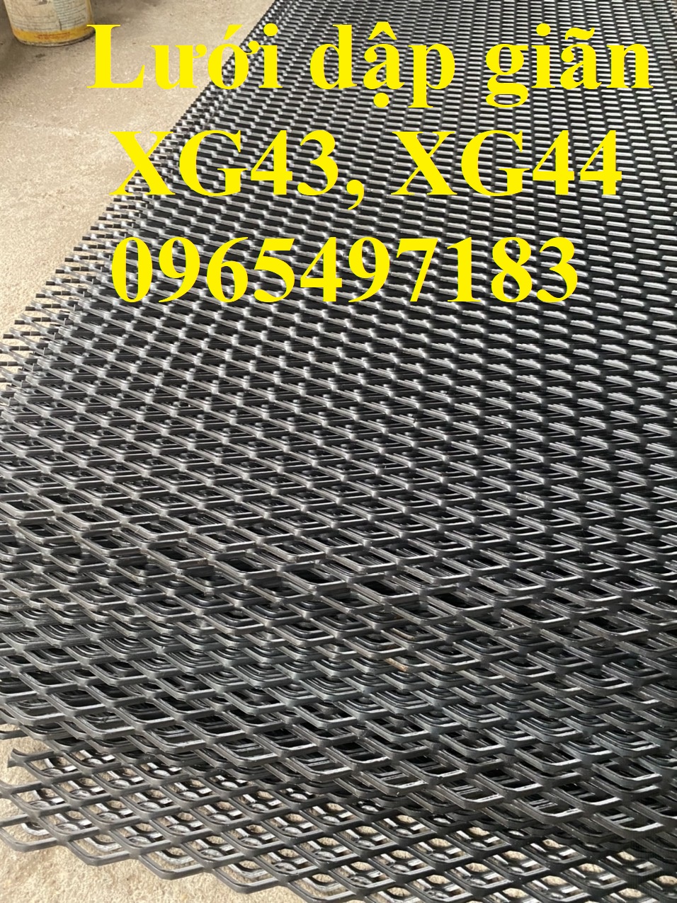 lưới hình thoi  XG43 dày 3mm mắt 22x50.8, lưới kéo giãn 43