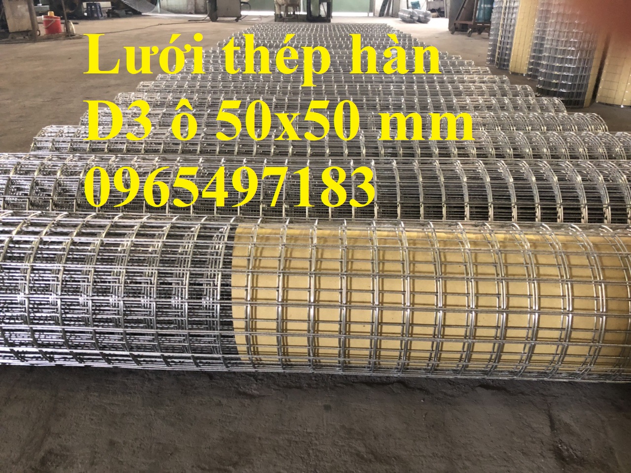 Lưới thép hàn mạ kẽm D3 ô 50x50 có sẵn tại Hà Nội