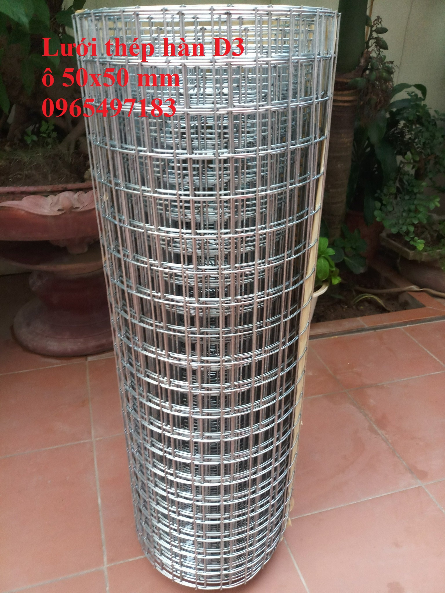 Lưới thép hàn mạ kẽm D3 ô 50x50 có sẵn tại Hà Nội