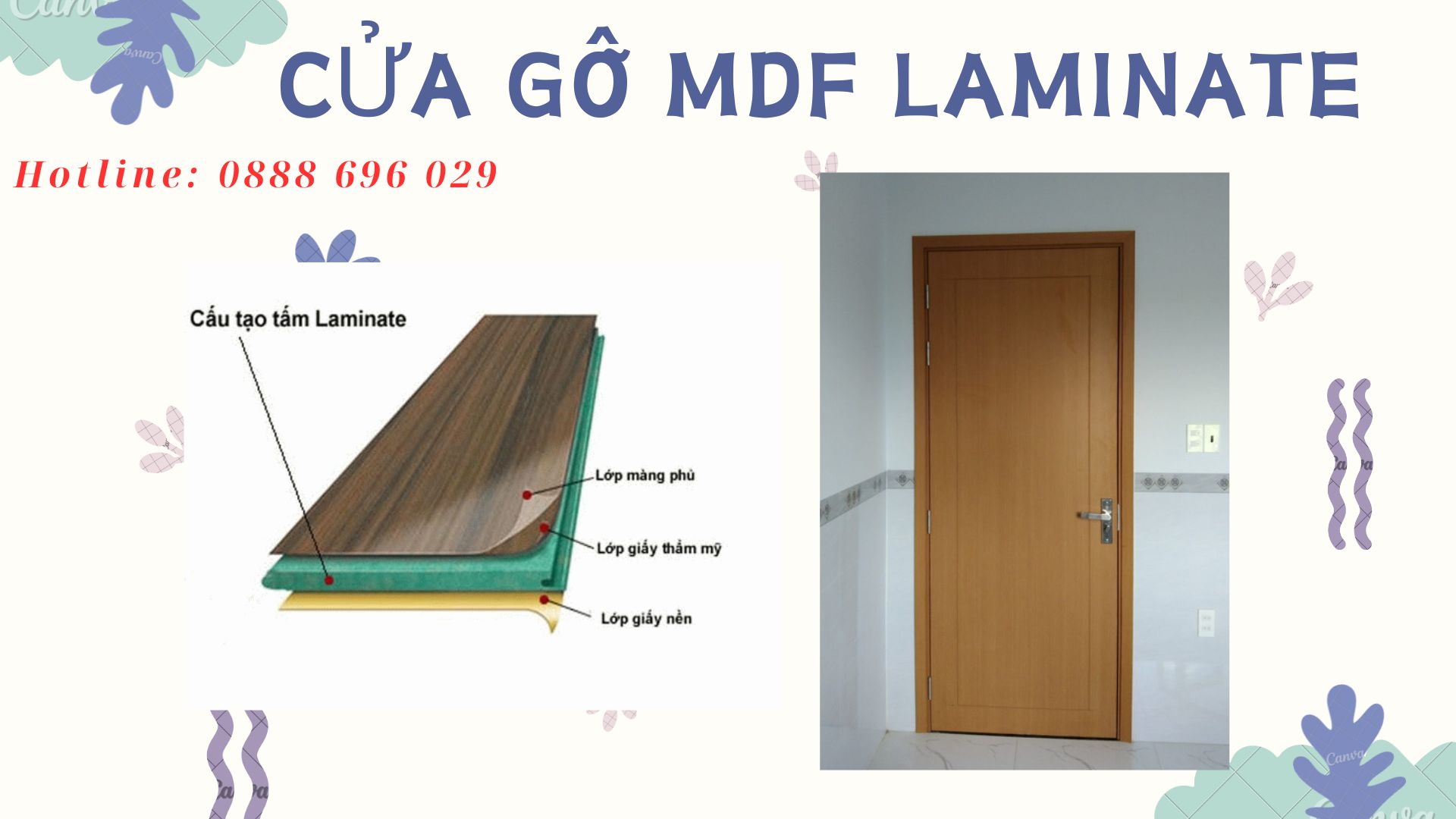 Cửa gỗ công nghiệp MDF laminate cao cấp tại quận 1