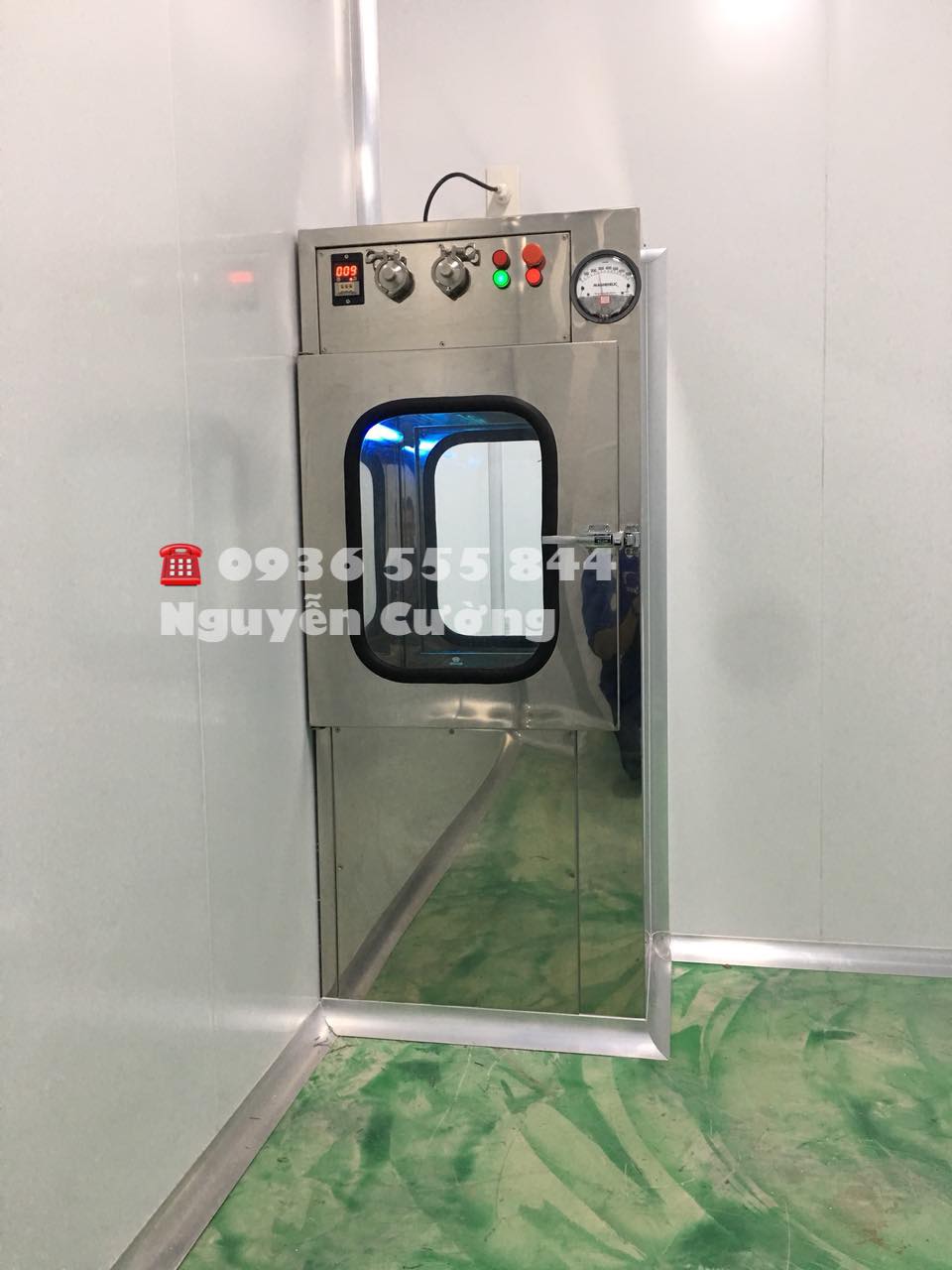 Chuyên sản xuất lắp đặt pass box with air shower cho phòng sạch