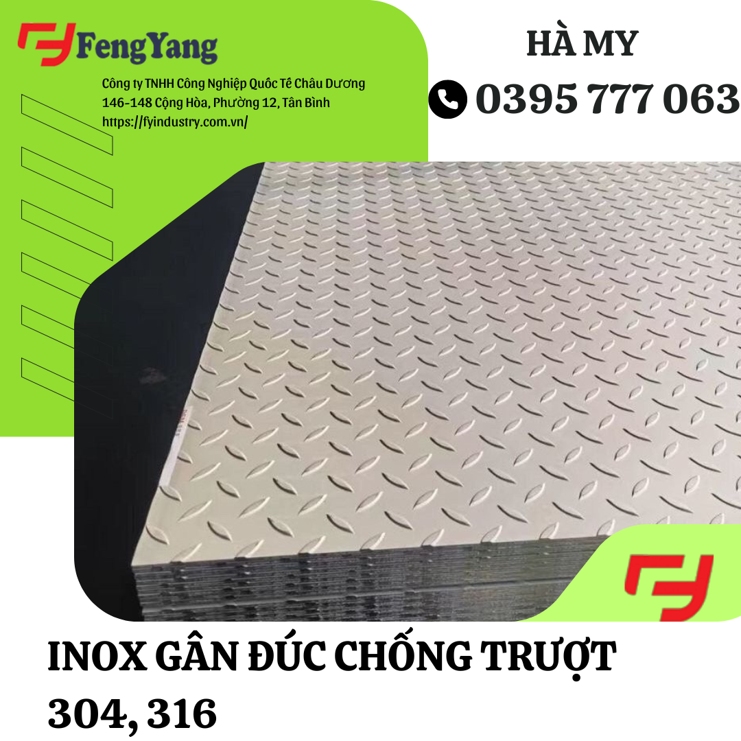 Inox gân chống trượt 304/316 Nhà máy FengYang