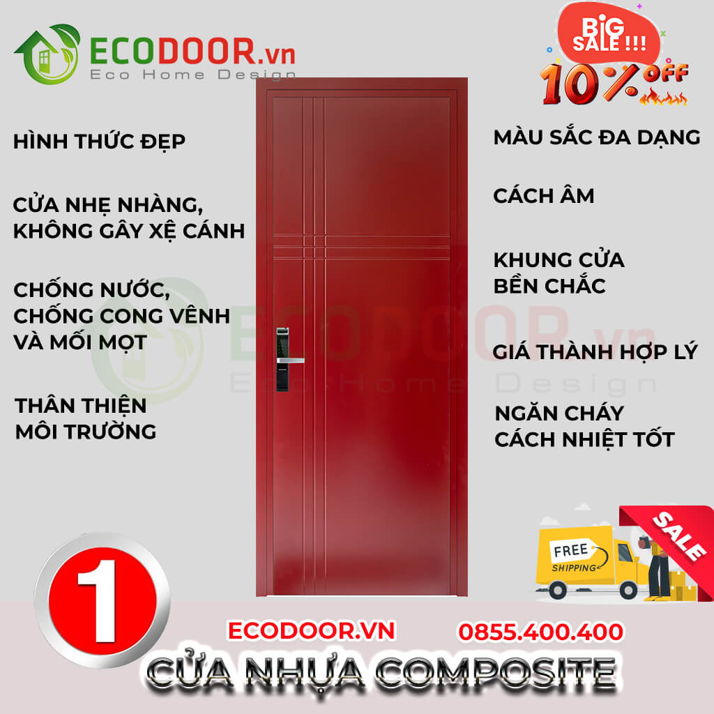 Cửa nhựa composite Ecodoor tại Hồ Chí Minh