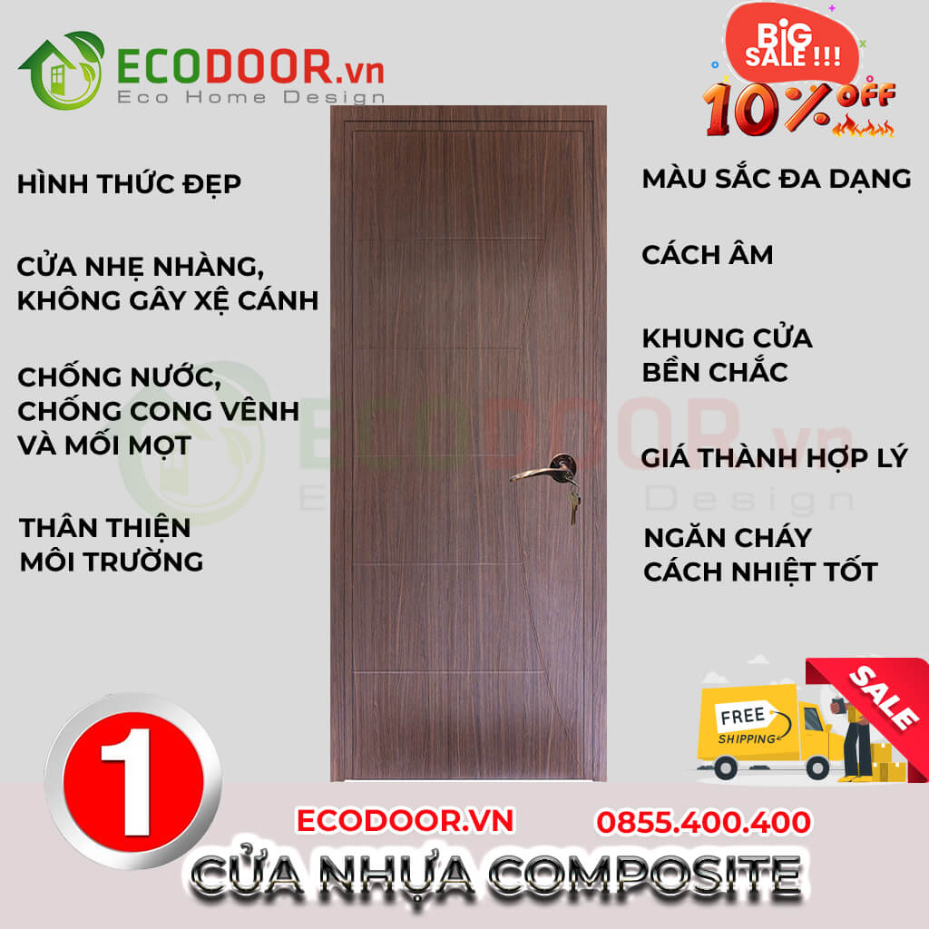 Cửa nhựa composite Ecodoor tại Hồ Chí Minh
