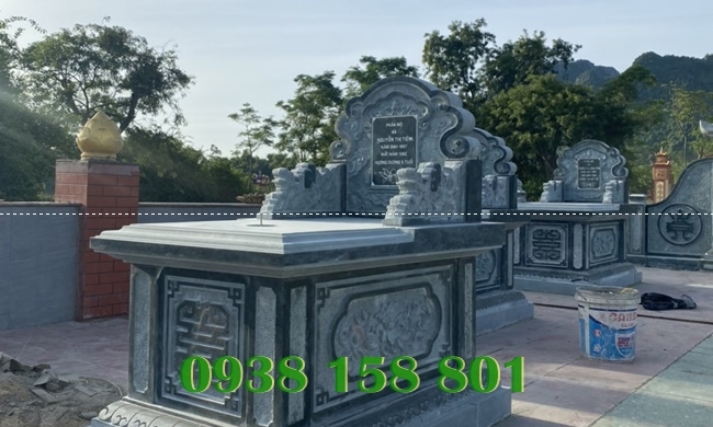Mẫu mộ đá đẹp chôn cất ông bà, cha mẹ ở Bình Định - Mộ đá cải táng