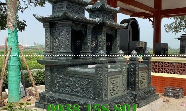Mẫu mộ đá đẹp chôn cất ông bà, cha mẹ ở Bình Định - Mộ đá cải táng