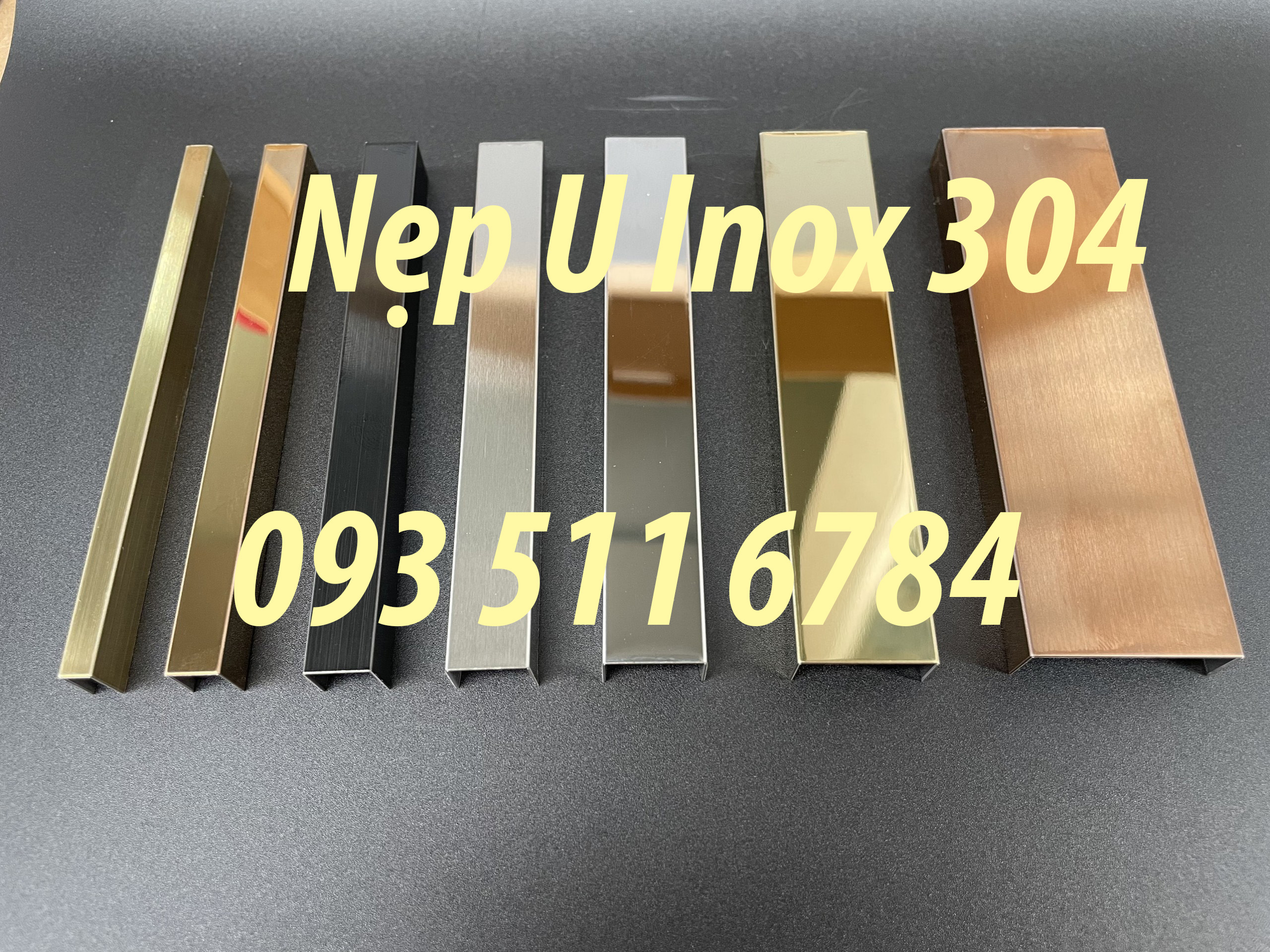Nẹp T nhôm giá rẻ Nẹp T Inox trang trí Nẹp U5mm U20mm Inox 304