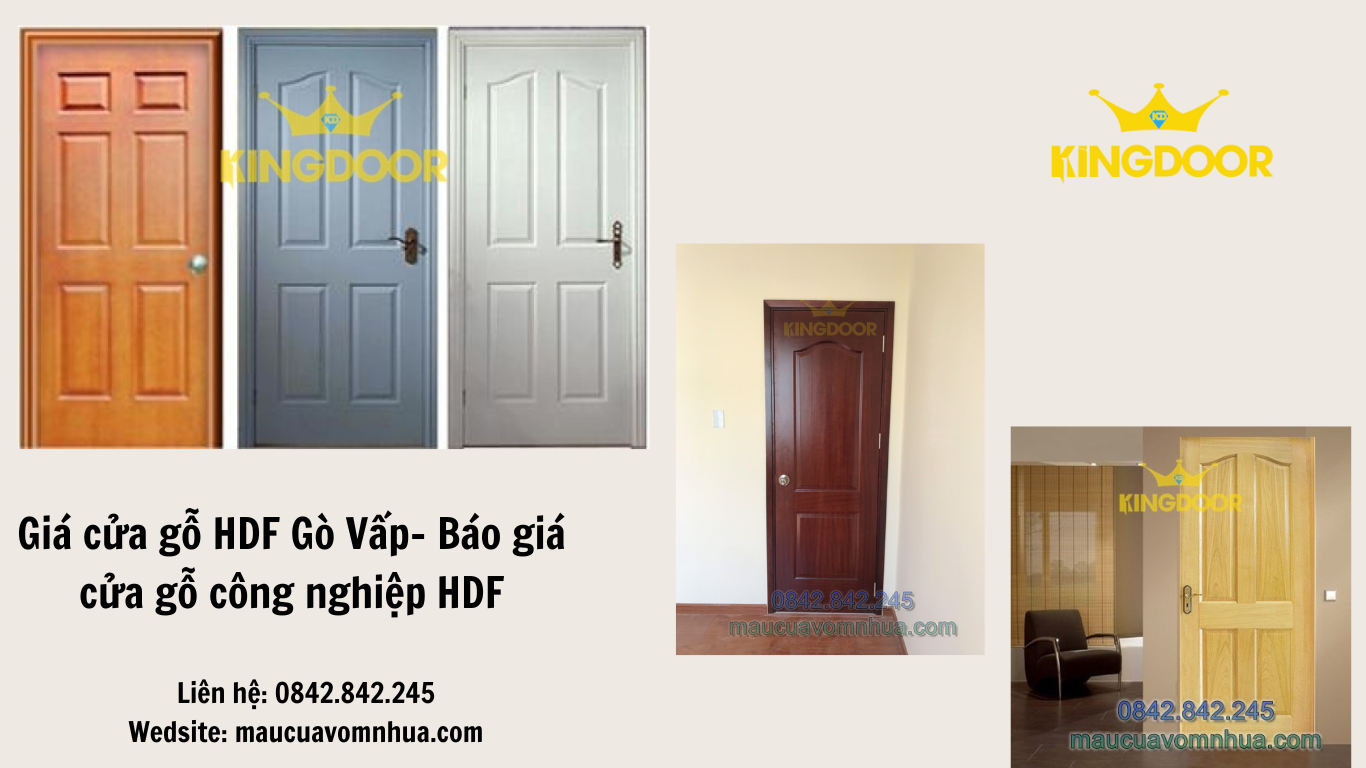 Giá cửa gỗ HDF Gồ Vấp- Báo giá cửa gỗ công nghiệp HDF