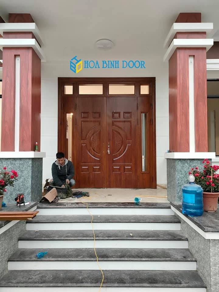 Cửa thép vân gỗ tại Xuân Lộc - Đồng Nai  Mẫu cửa chính đẹp