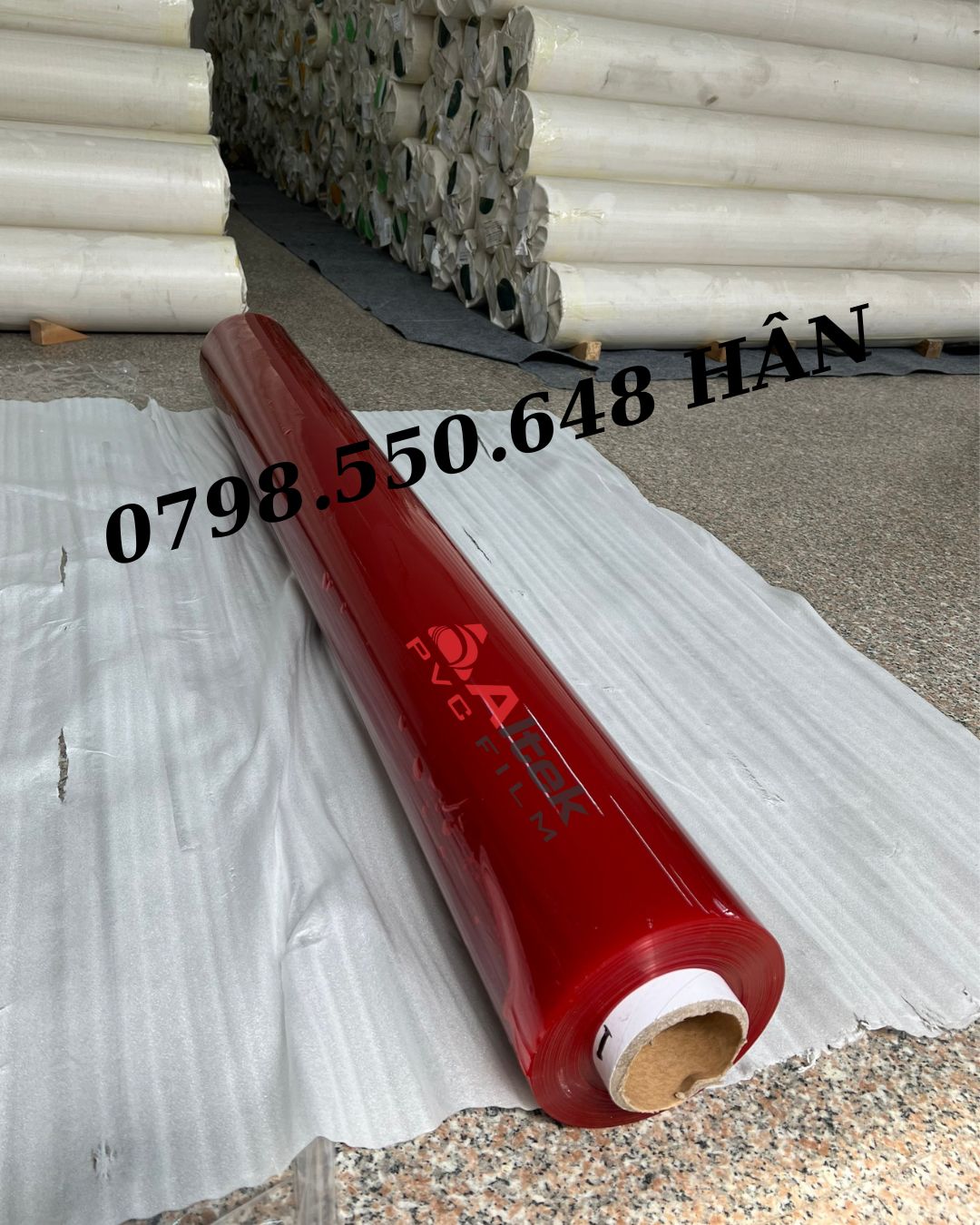 Pvc trong màu đỏ giá tốt tại kho bên em