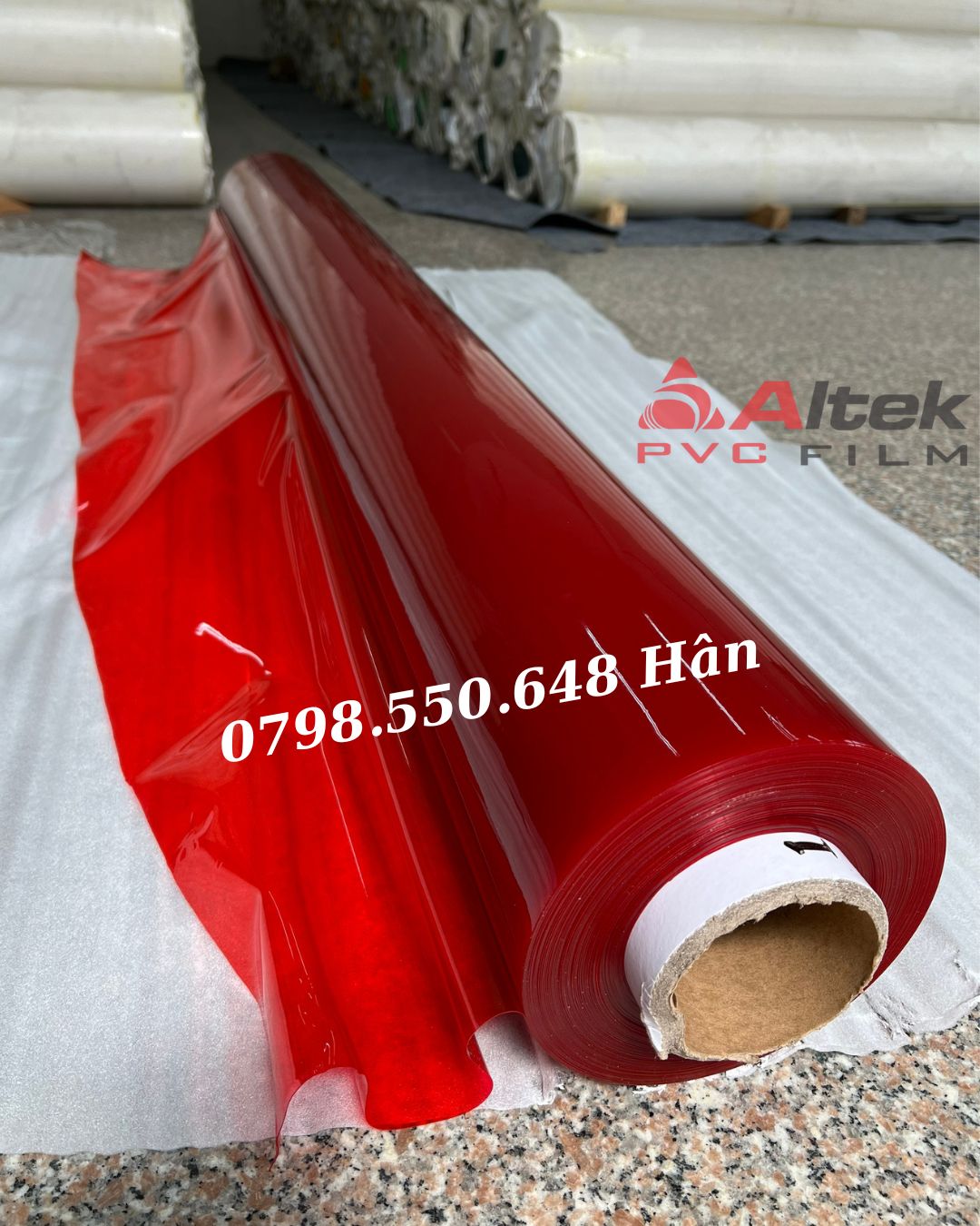 Pvc trong màu đỏ giá tốt tại kho bên em