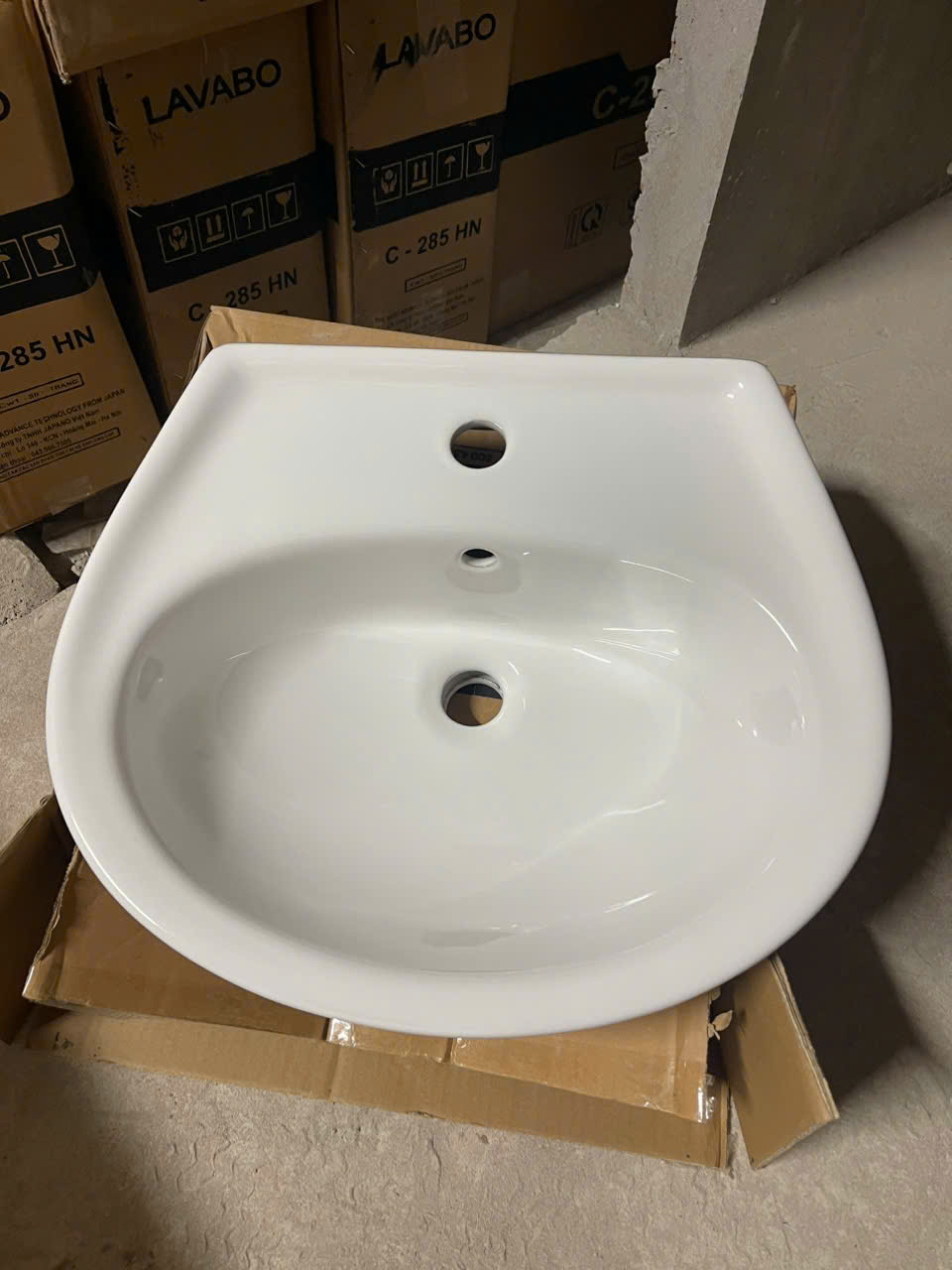 Chậu lavabo 1 lỗ chính hãng Lalpina.0888-635-655