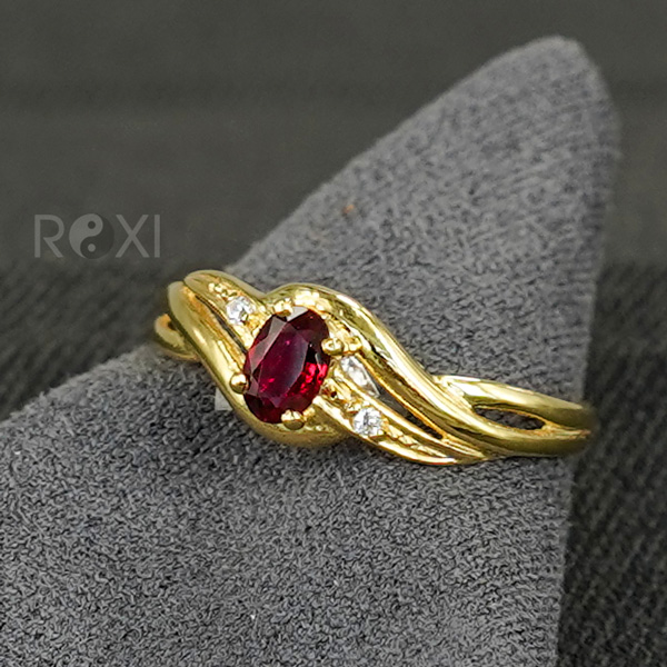 Nhẫn nữ Ruby vàng 10k - MS01 phù hợp các quý bà