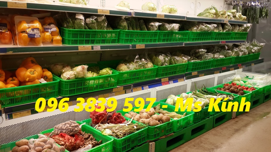 Sóng nhựa hở đựng hàng trái cây, nông sản trong siêu thị - 0963839597