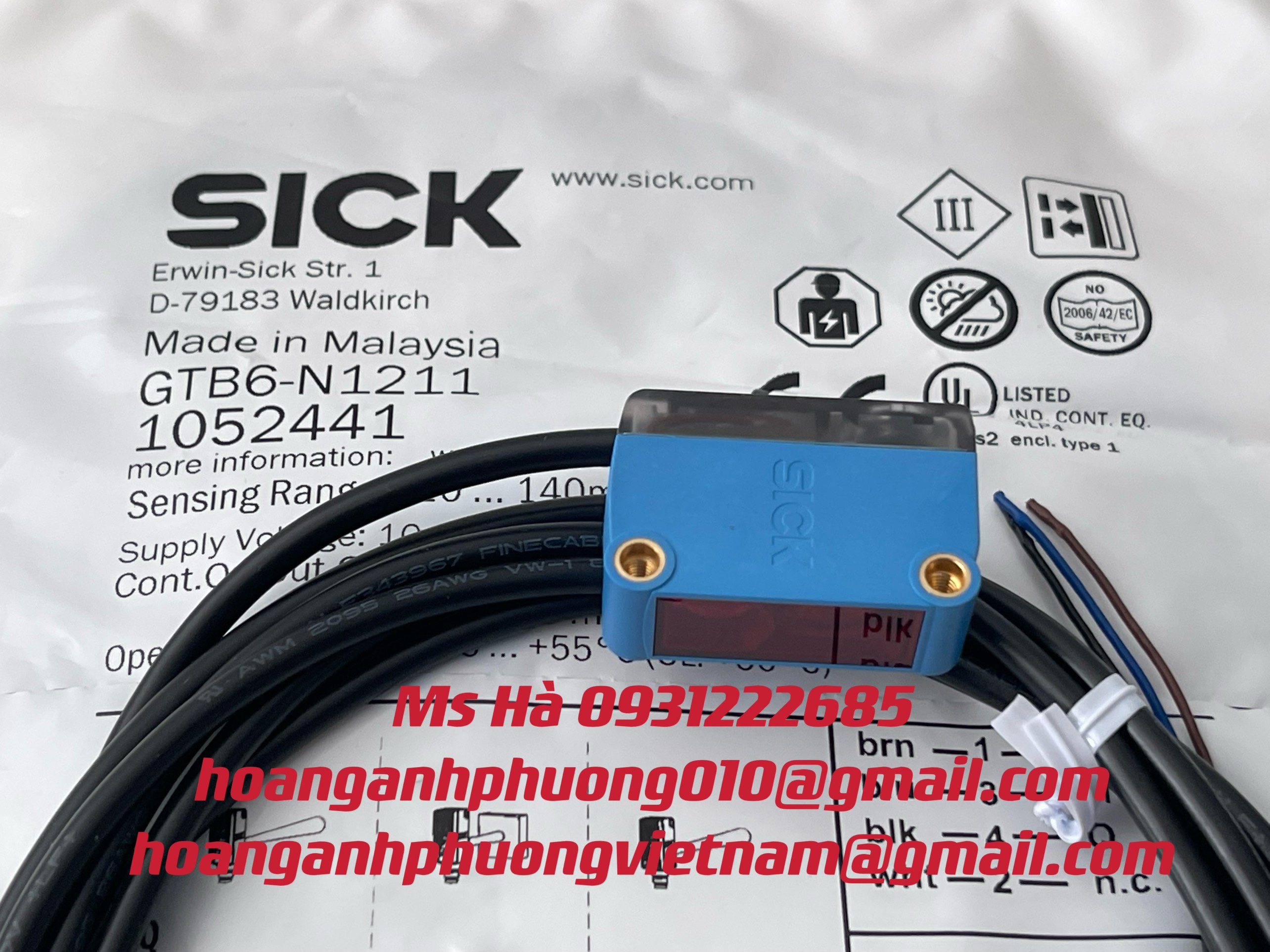 Photoelectric sensor dòng sick mới 100% GTB6-N1211 