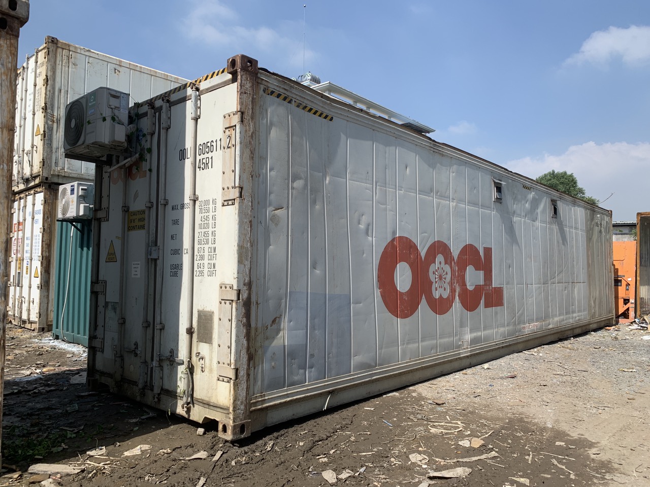Container văn phòng 40ft thanh lí có máy lạnh