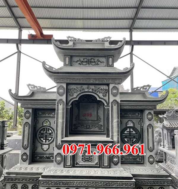 Mẫu lăng mộ đá tự nhiên nguyên khối đẹp bán tại Bình Thuận để tro cốt