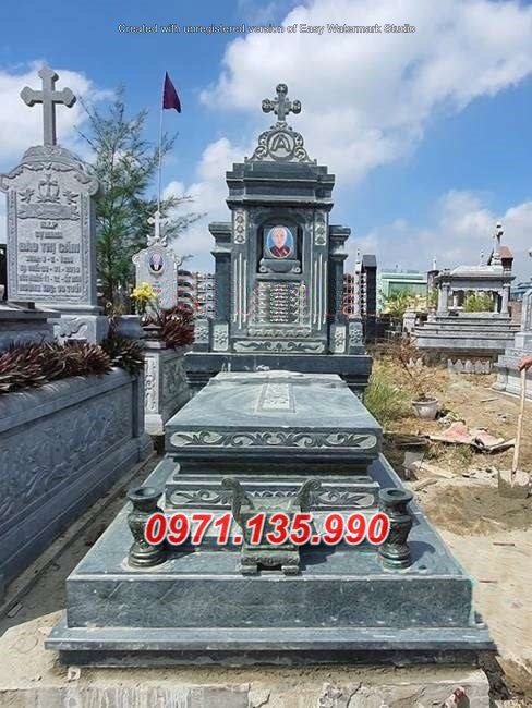 Mộ đá công giáo - Mẫu mộ công giáo bằng đá đơn giản đẹp bán Quảng Nam