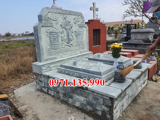 Mộ bằng đá - Mẫu mộ bằng đá xanh cẩm thạch đẹp bán tại Bình Định