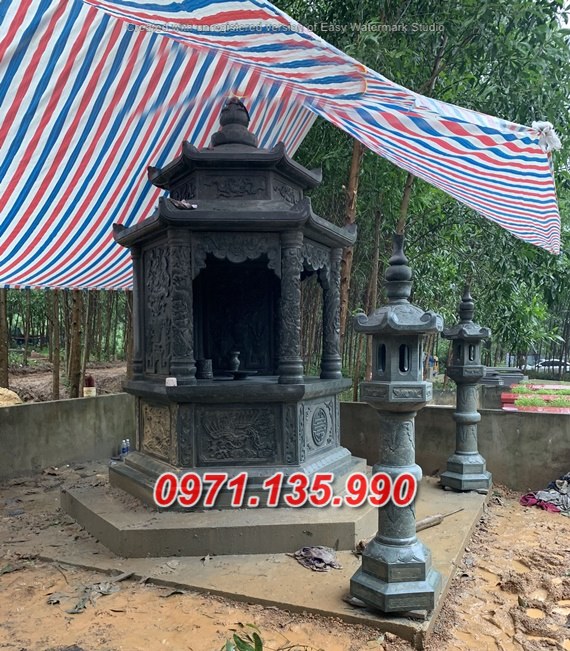 Mộ đá tròn - Lăng mộ hình lục lăng bát giác bằng đá đẹp bán Ninh Thuận