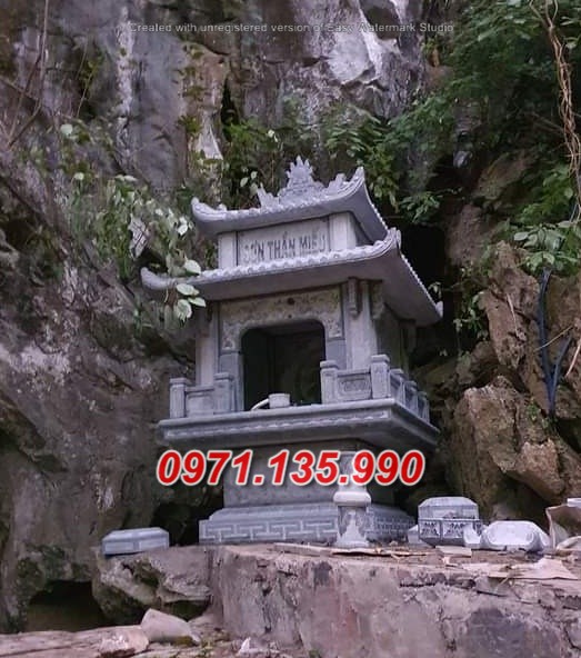 Miếu thờ  đá - Mẫu miếu thờ sơn thần linh bằng đá đẹp bán Bình Thuận