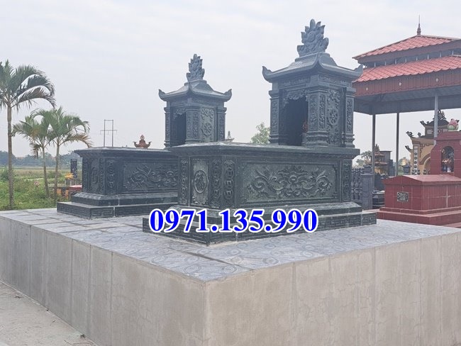 Mộ đá tam sơn - Mẫu mộ đá 1 2 3 có mái che đẹp bán tại Tây Ninh