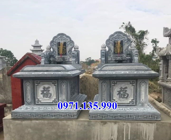 Mộ đá tam sơn - Mẫu mộ đá 1 2 3 có mái che đẹp bán tại Tây Ninh