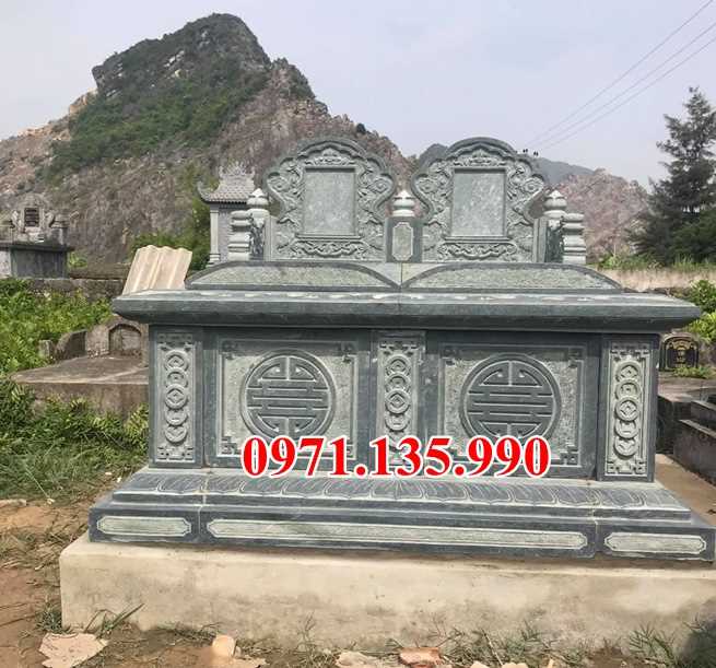 Bình Định Mẫu mộ song thân phu thê ông bà bố mẹ bằng đá đẹp bán