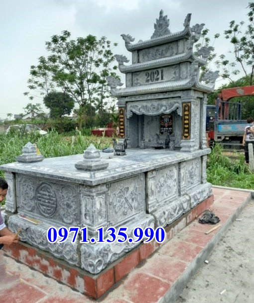 Đồng Nai Mẫu mộ song thân phu thê ông bà bố mẹ bằng đá đẹp bán