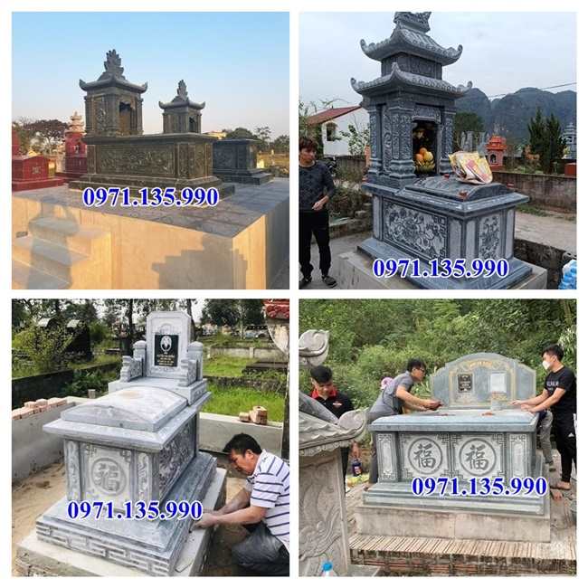 Nhà mồ đá đẹp - Mẫu nhà mồ bằng đá xanh đẹp bán Kiên Giang