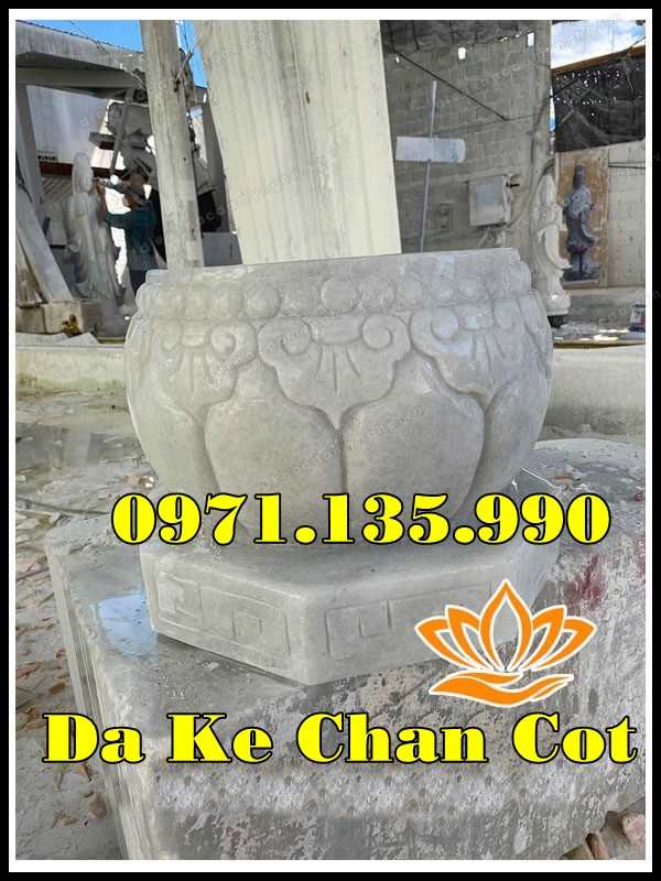 Mẫu chân tảng đá kê chân cột nhà gỗ bằng đá đẹp bán tại Hà Nội