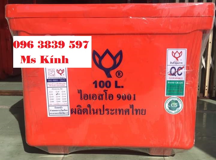 Thùng giữ lạnh Thái Lan 100 lít ướp lạnh bia, thực phẩm - 0963839597
